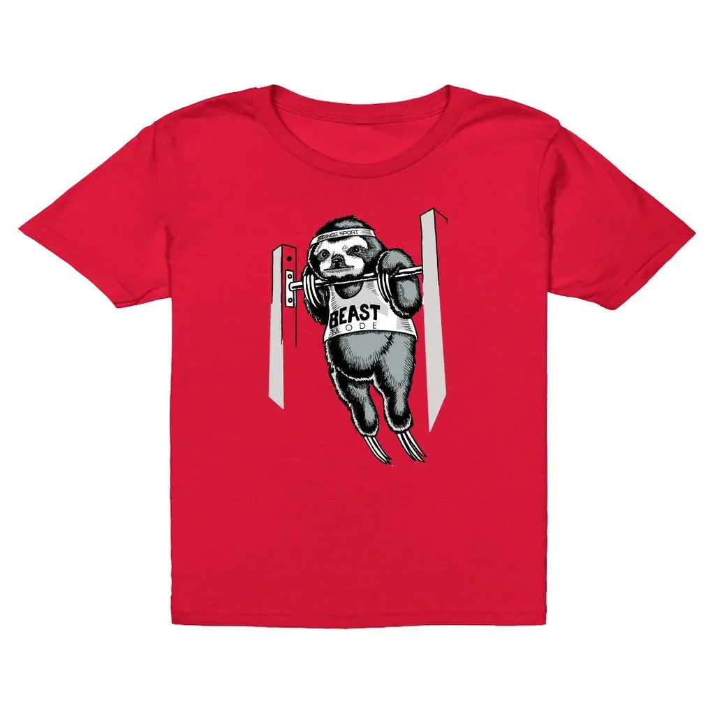 Kid's Beast Mode Sloth Shirt - Image 2